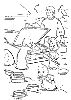 coloriage alvin les chipmunks font de la mecanique